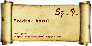 Szedmák Vazul névjegykártya